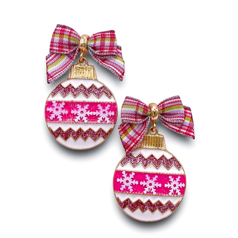 On The Tree Earrings – Pink/White