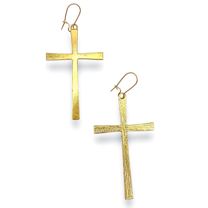 Worthy Of It All Gold Cross Earring – FINAL SALE