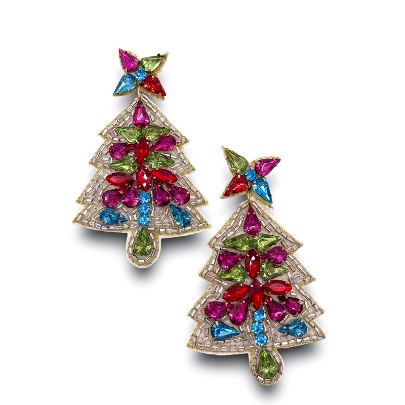 Bejeweled Christmas Tree Earrings | Treasure Jewels – DOORBUSTER
