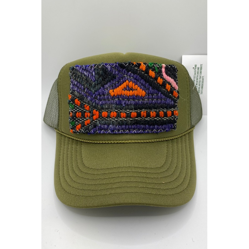 Kilim Trucker Hat – Olive 25