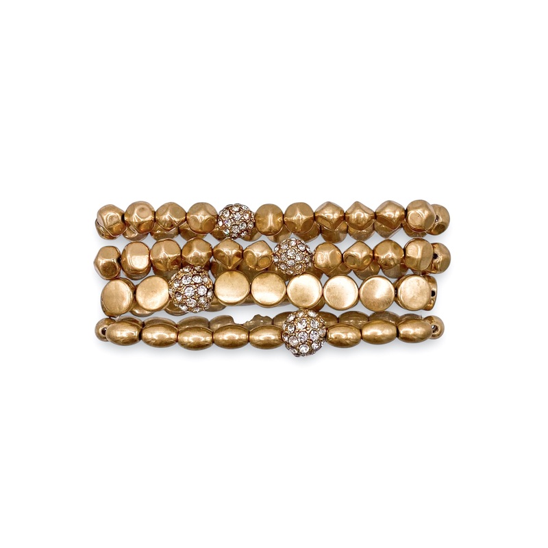Lean On Me Bracelet Set – Worn Gold