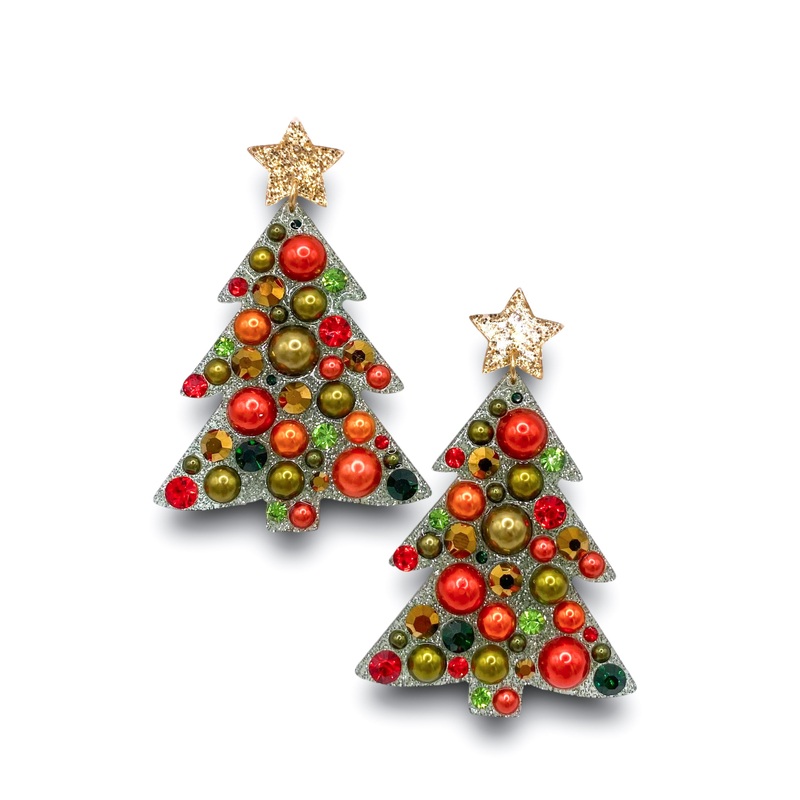 Oh Christmas Tree Earring|Green