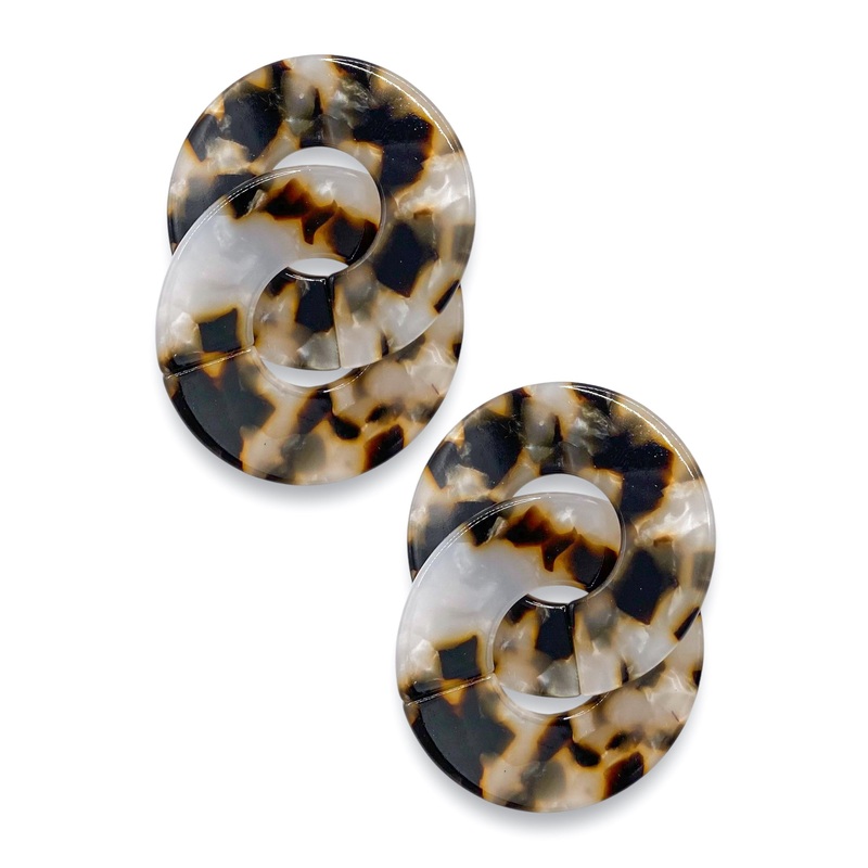 Linked Together Earrings – Tortoise – FINAL SALE