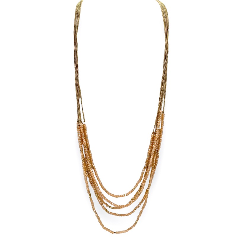 Make It Clear Necklace – Beige – FINAL SALE