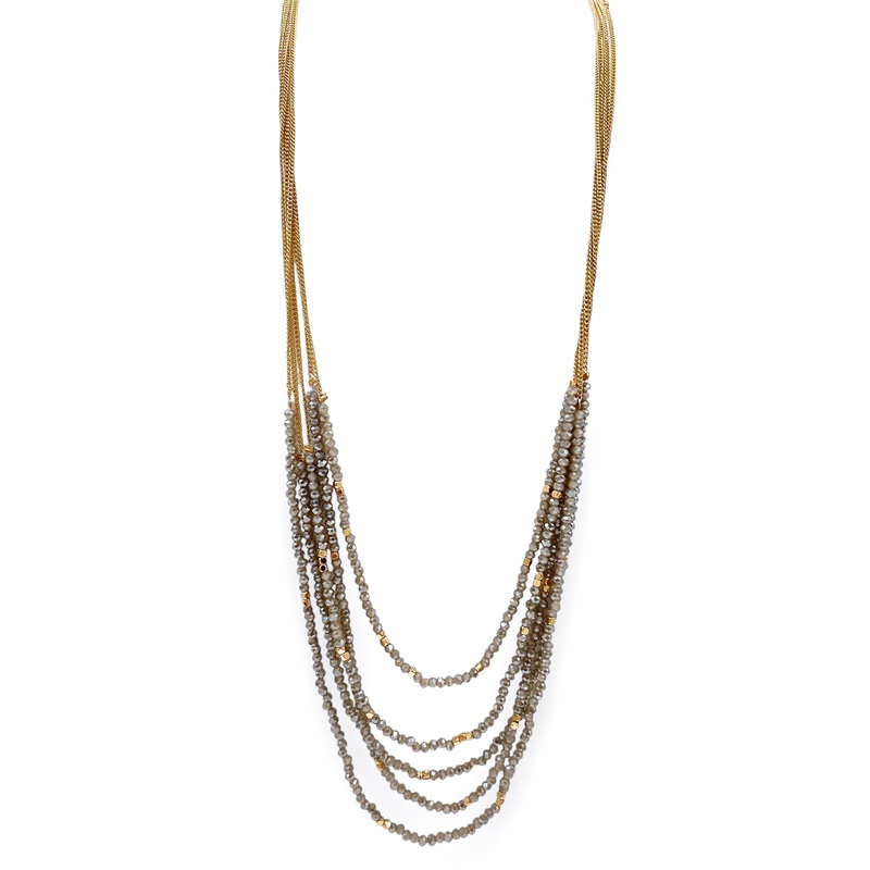 Make It Clear Necklace – Grey|Grey/Gold
