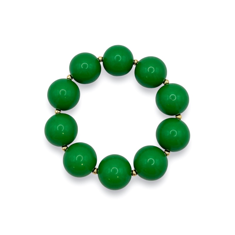 Natural Glow Green Stretch Bracelet