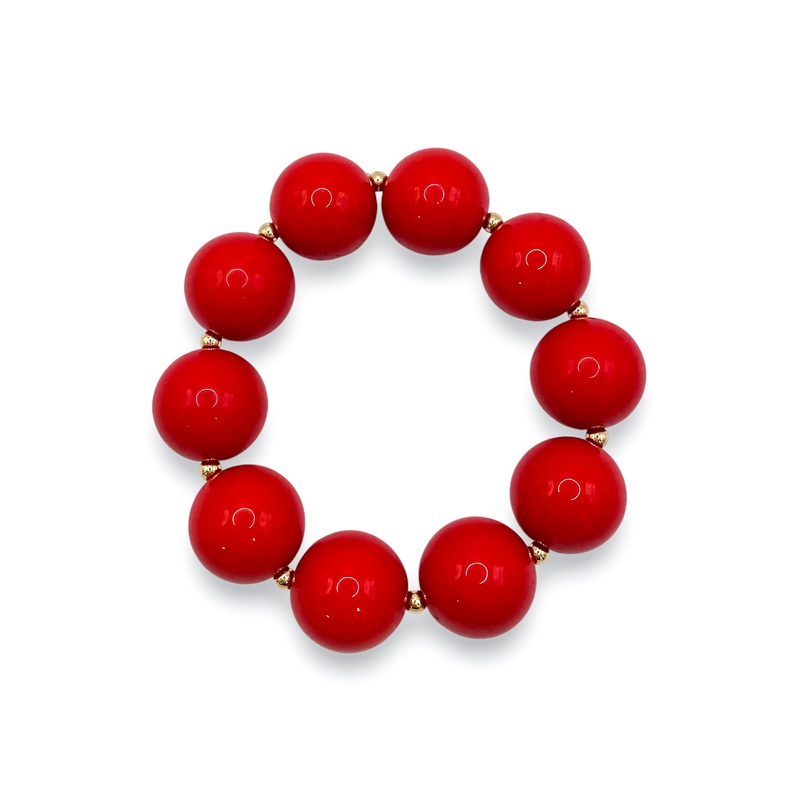 Natural Glow Red Stretch Bracelet