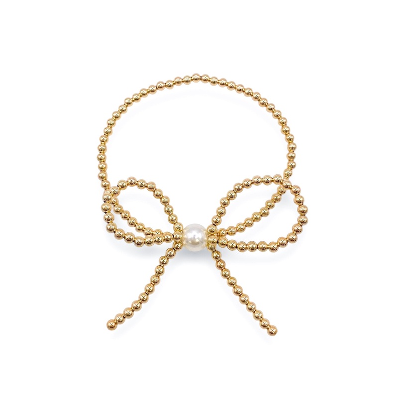 Beaded Blondes Gold Bow Bracelet
