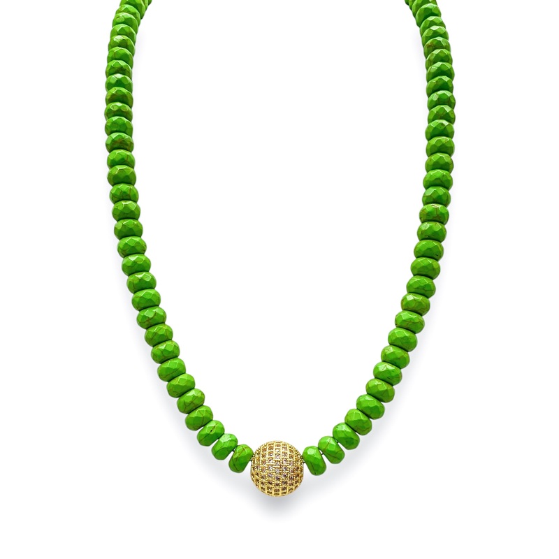 DOORBUSTER – Stand Firm Necklace – Lime Green | Virtue