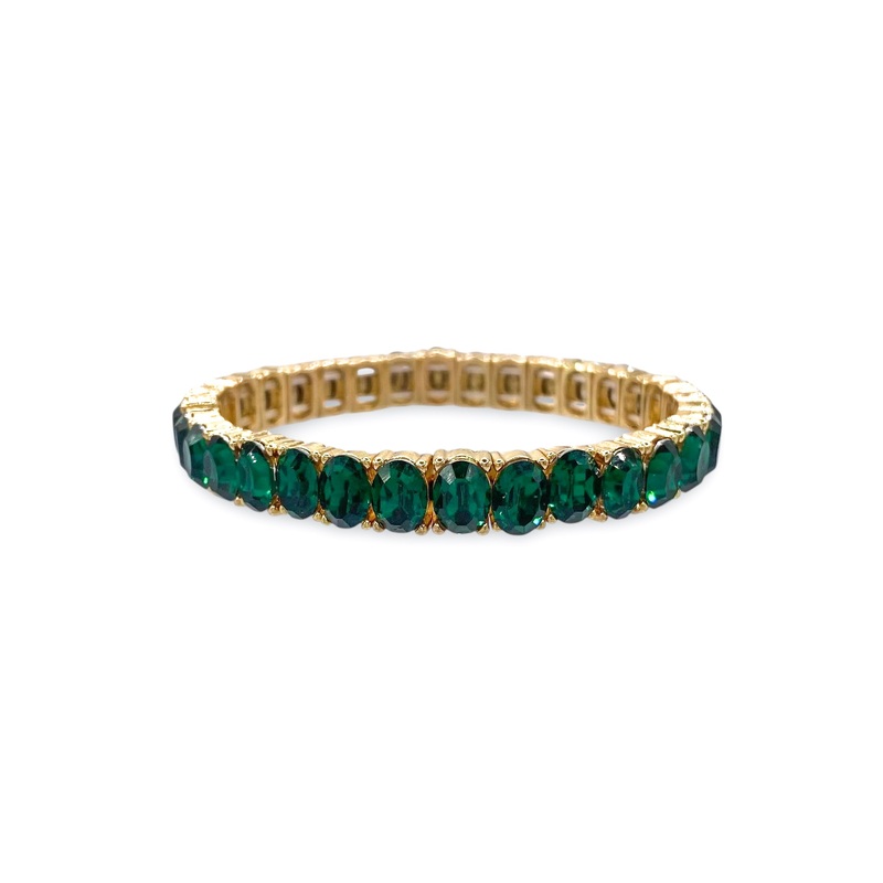Forever and Always Green Stretch Bracelet