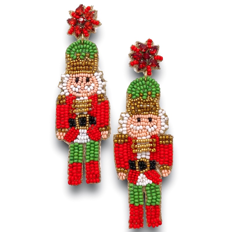 Get To Cracking Earrings – Red – FINAL SALE
