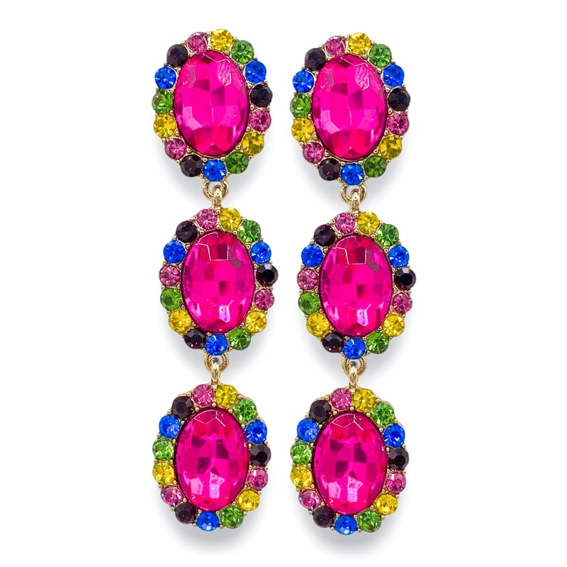Head Over Heels Earring|Fuchsia/Multi