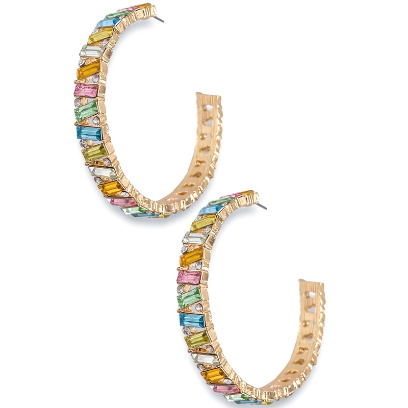Passed Down Hoops|Pastel Multi/Gold