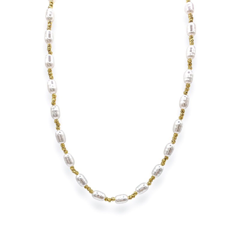 DOORBUSTER – Pearl Chic Necklace – Gold | Treasure Jewels