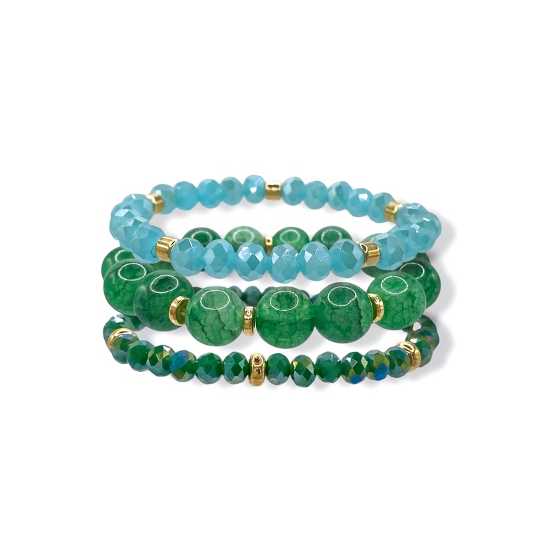 A True Gem Green Bracelet Set – FINAL SALE