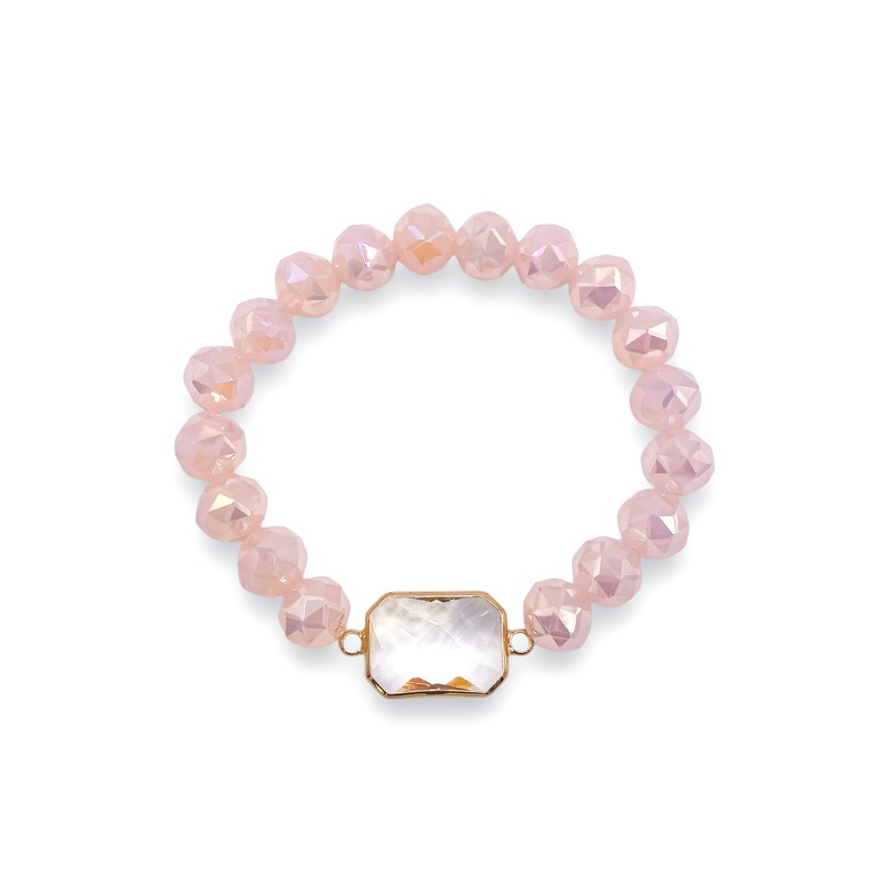 Glad You’re Here Bracelet – Lt. Pink