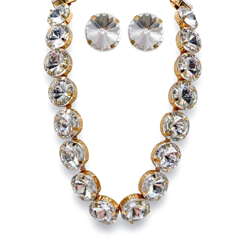 Your Own Opinion Necklace Set|Clear/Gold