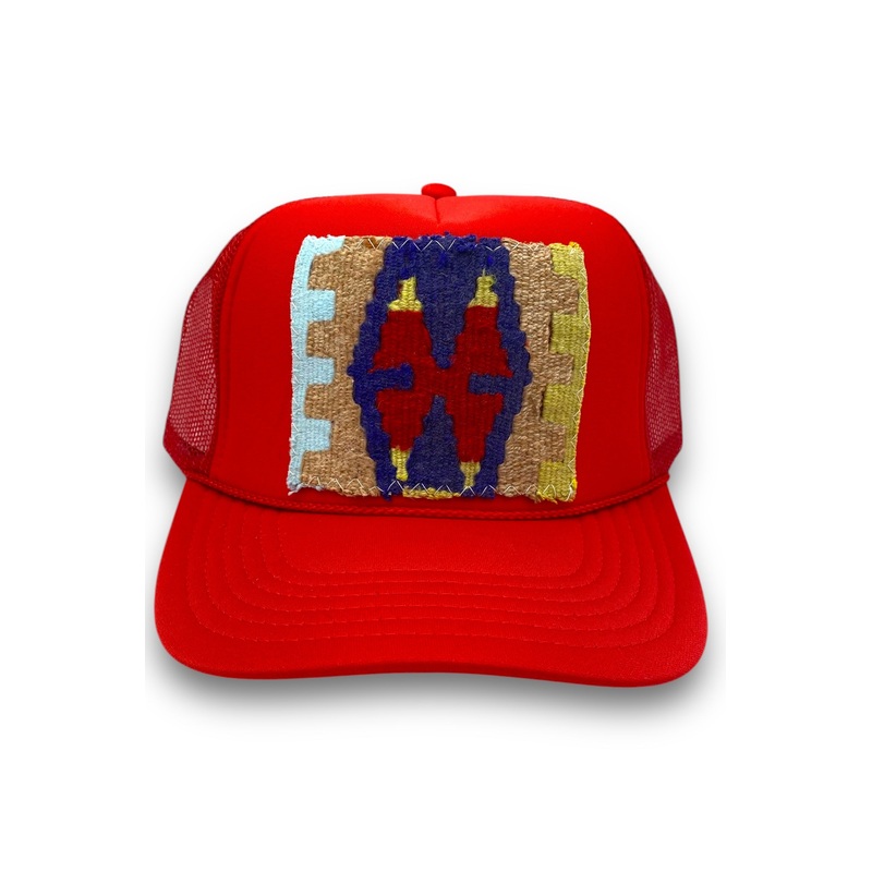 Kilim Trucker Hat – Red 181