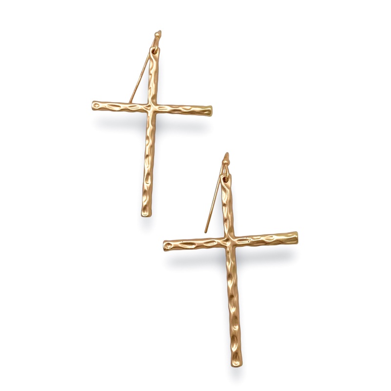 I’m So Blessed Earrings – Matte Gold – FINAL SALE