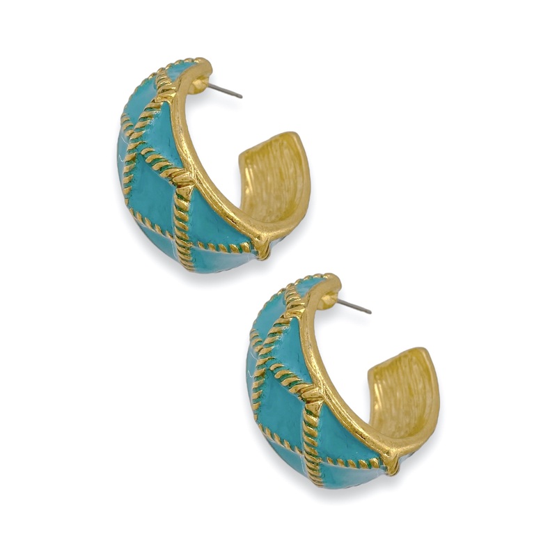 Crossing Paths Turquoise Hoop Earrings – FINAL SALE