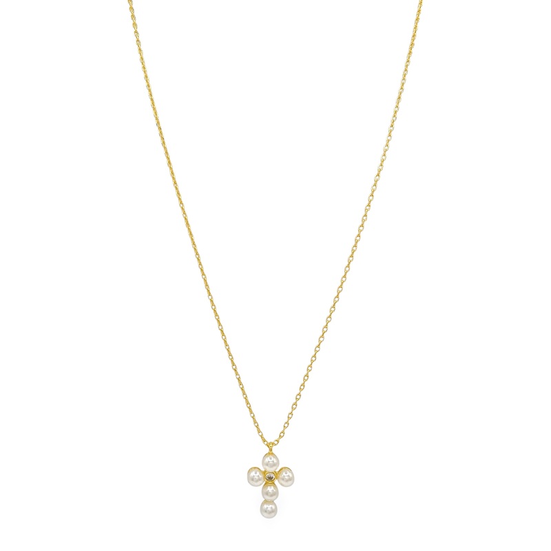 Full Of Grace Pearl Cross Necklace – FINAL SALE
