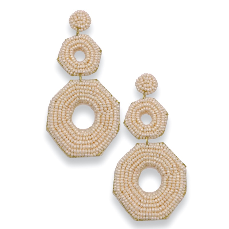Give Me More Blush Beaded Earrings *Final Sale*