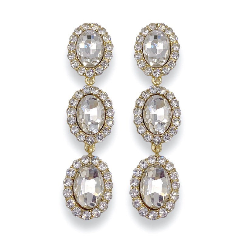 Head Over Heels Clear Drop Earrings