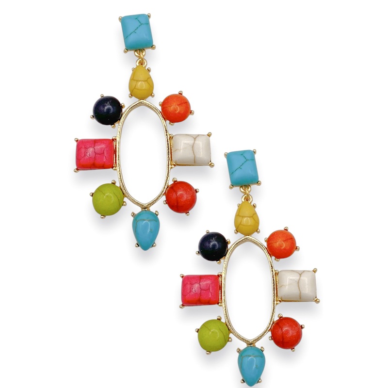 Open Minded Multi Color Earrings
