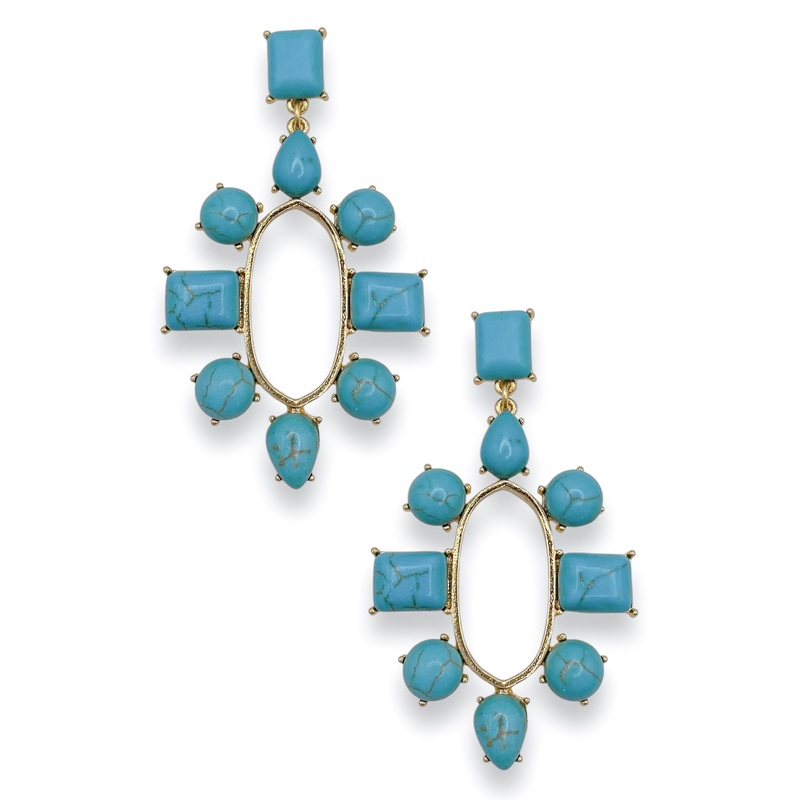 Open Minded Turquoise Earrings