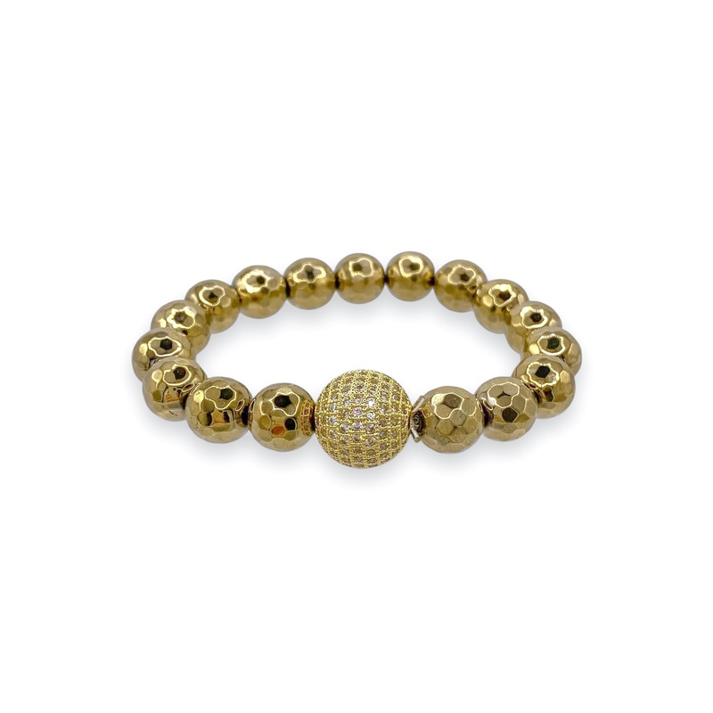 Virtue Brave Enough Gold Hematite Beaded Bracelet – FINAL SALE