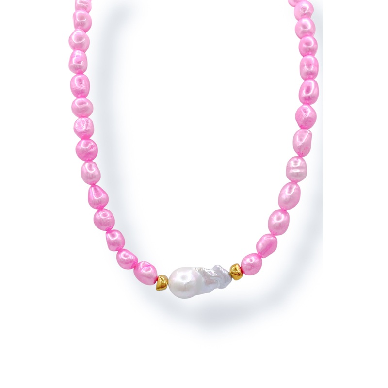 FINAL SALE Virtue The Kendall Flamingo Luxe Pearl Necklace