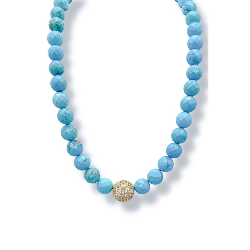 Virtue In Full Swing Turquoise Beaded Necklace