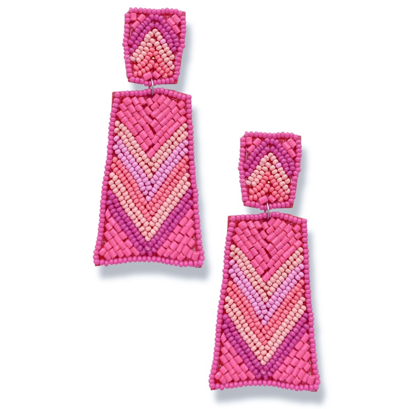 Checkmate Beaded Trapezoid Earrings – FINAL SALE