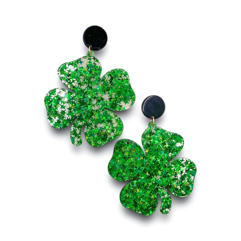 Lucky Pick Earrings|Green