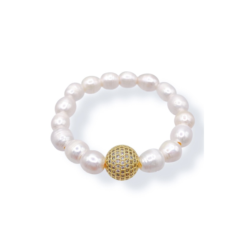 Virtue Moment In Time White Pearl Beaded Bracelet