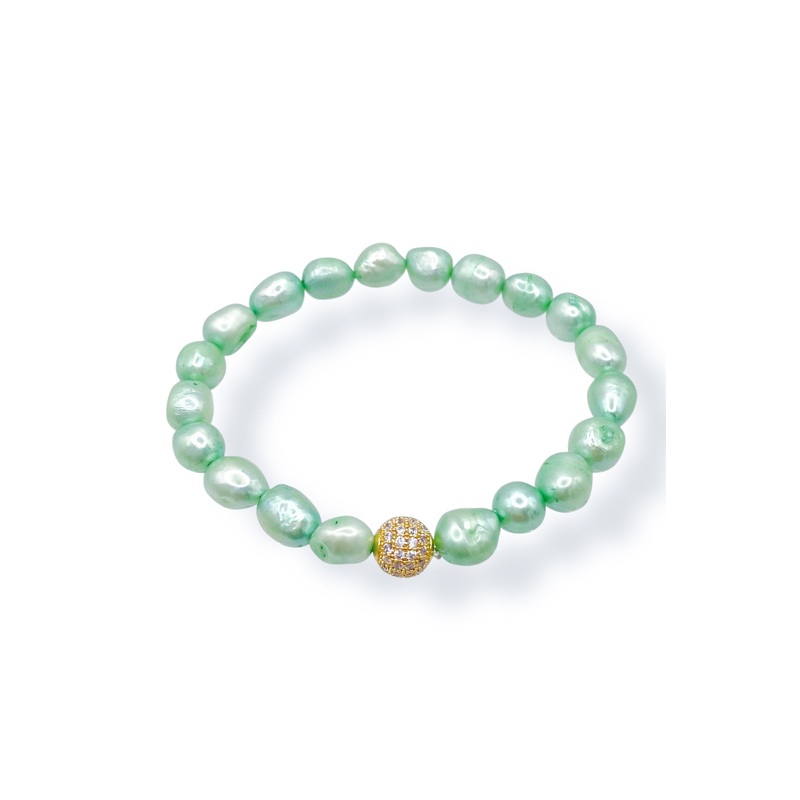 Virtue Tables Turned Mint Pearl Beaded Bracelet – FINAL SALE