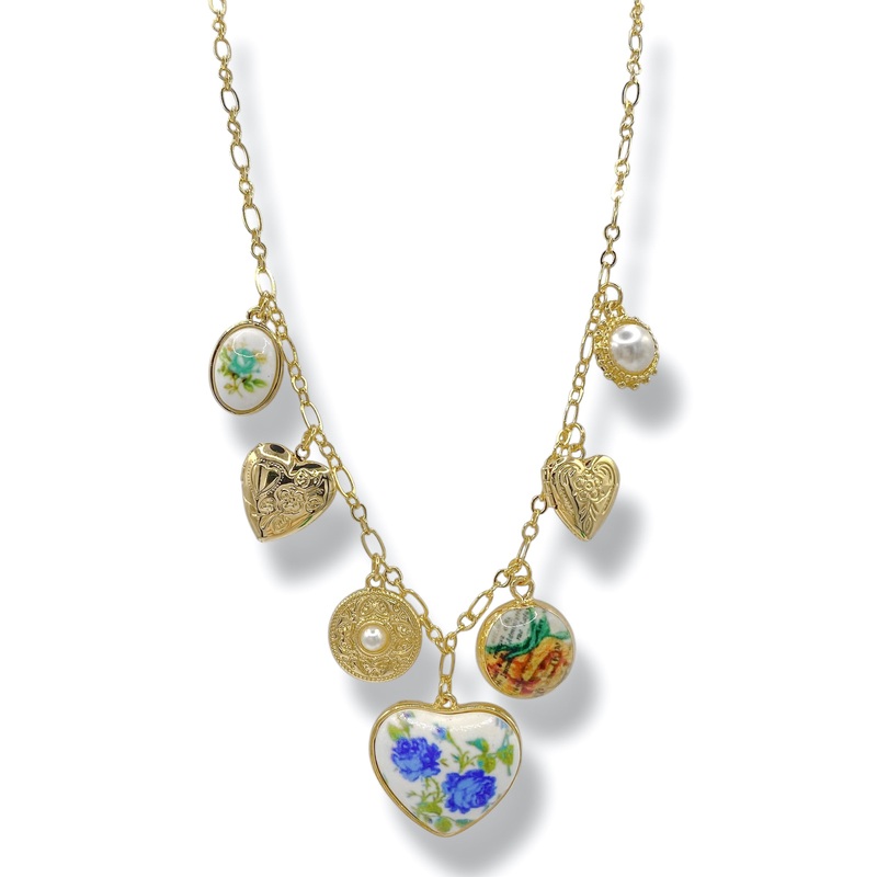 Jennie Ceramic Heart Charm Necklace