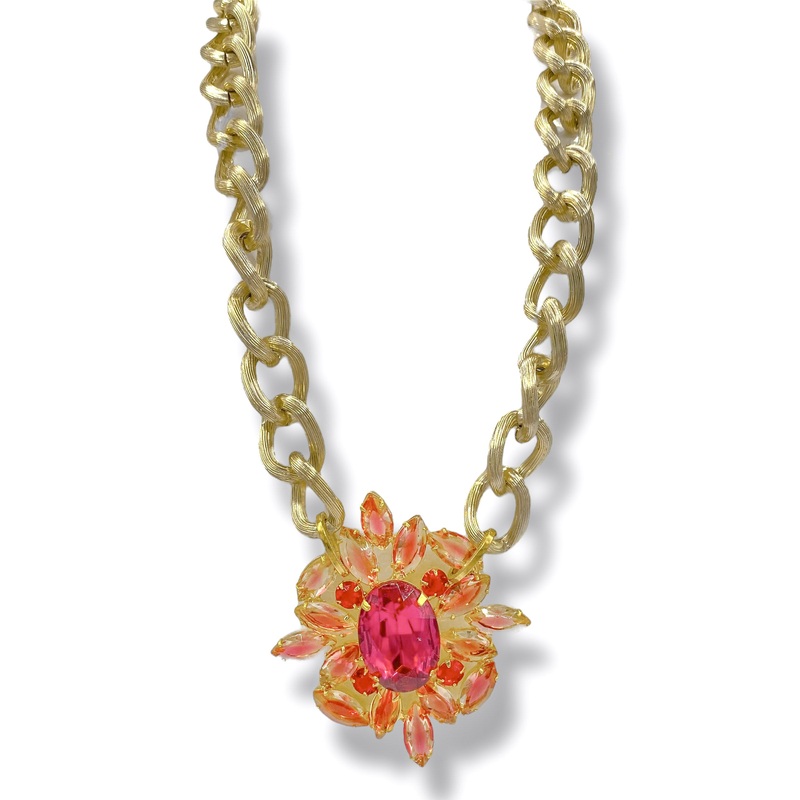 Made In The Deep South 1960s Brooch 1970s Chain Necklace