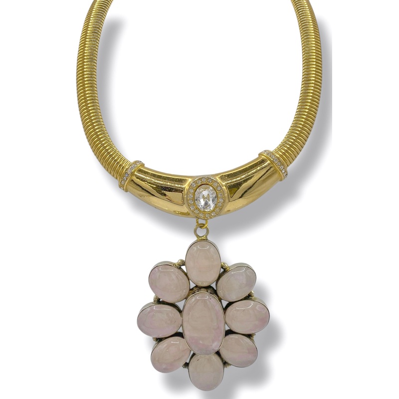 Made In The Deep South 1970s Rose Quartz 1970s Necklace