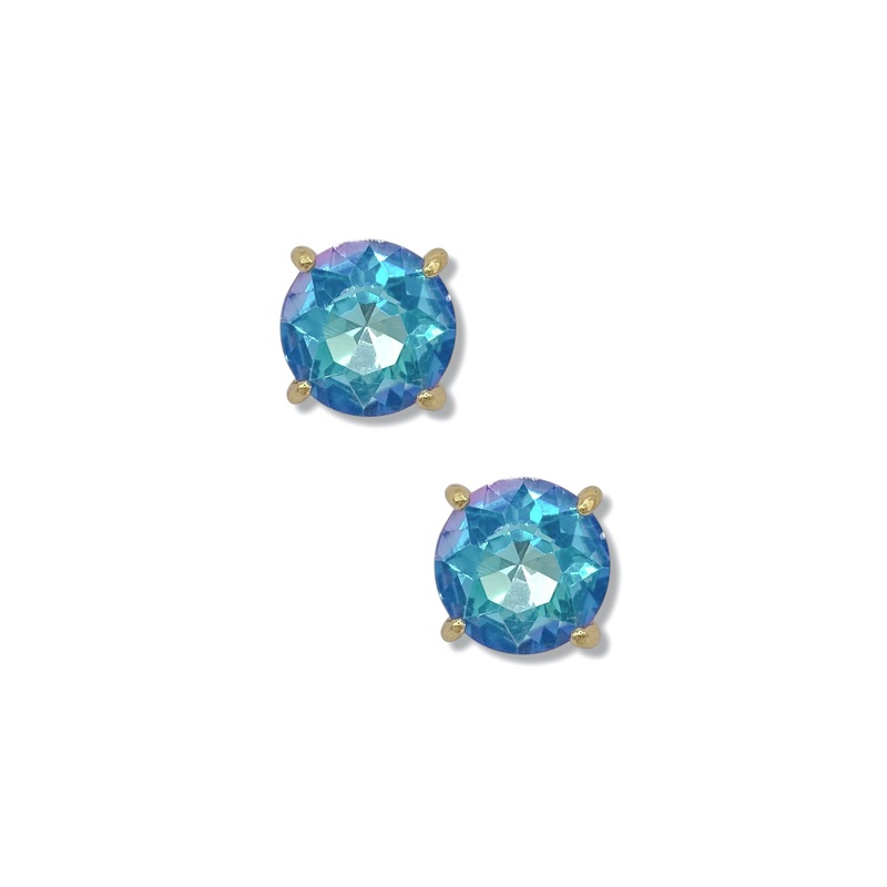 All The Way Around Stone Stud Earrings