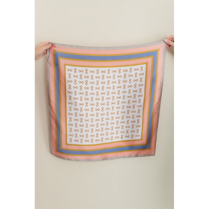 Bennet Horsebit Print Silky Scarf