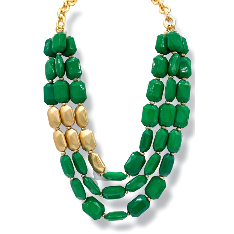 On The Trail Dark Green Necklace
