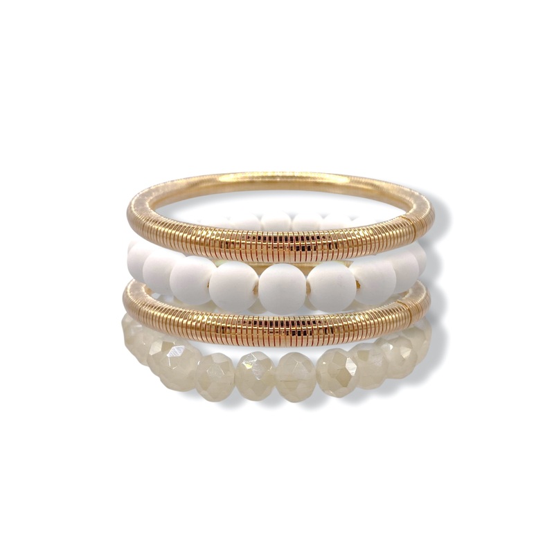 Plain Sight White Bracelet Set – FINAL SALE