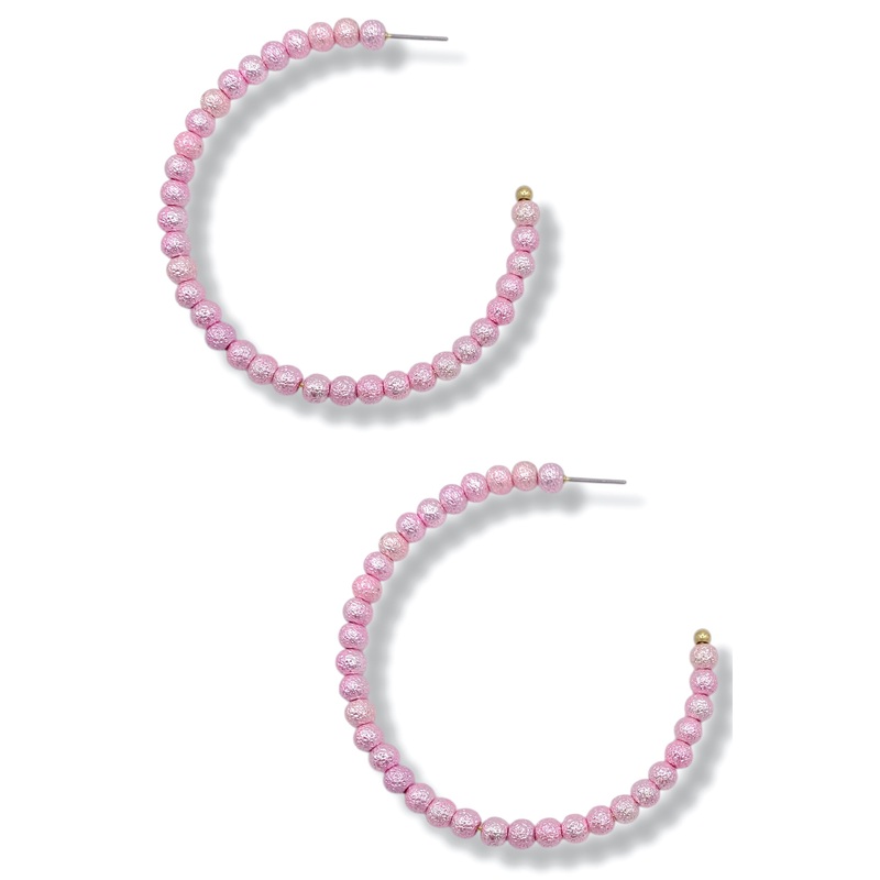 So Delightful Pink Hoop Earrings *Final Sale*