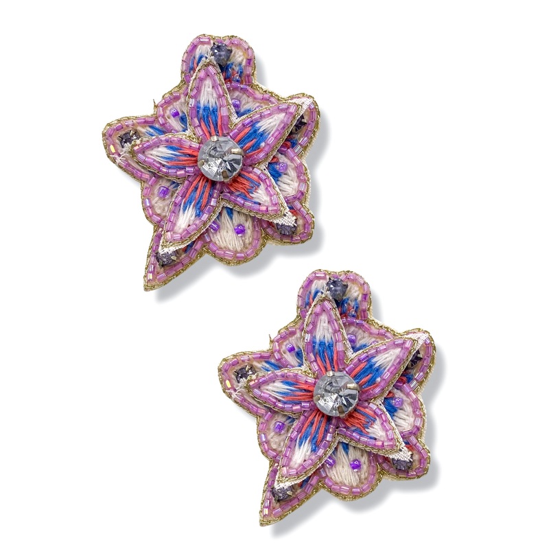 Spring Seed Bead Flower Earrings – FINAL SALE