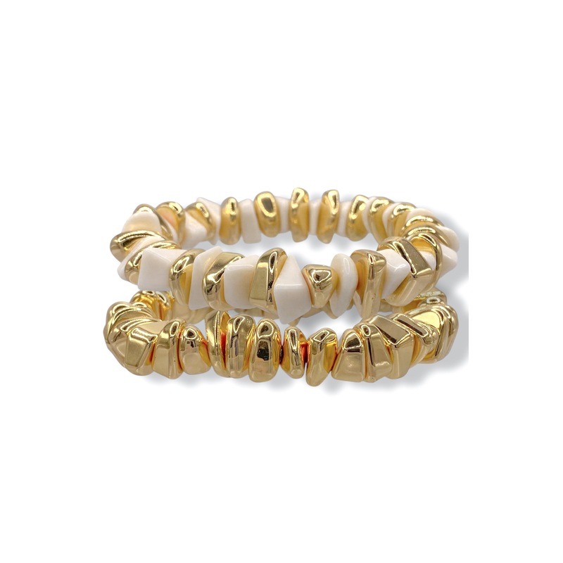 Straight To The Point Ivory Beaded Bracelet Set – FINAL SALE