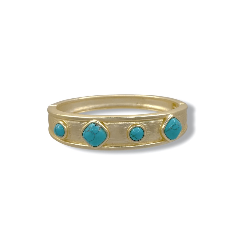 Thinking Of You Stone Station Bangle Bracelet