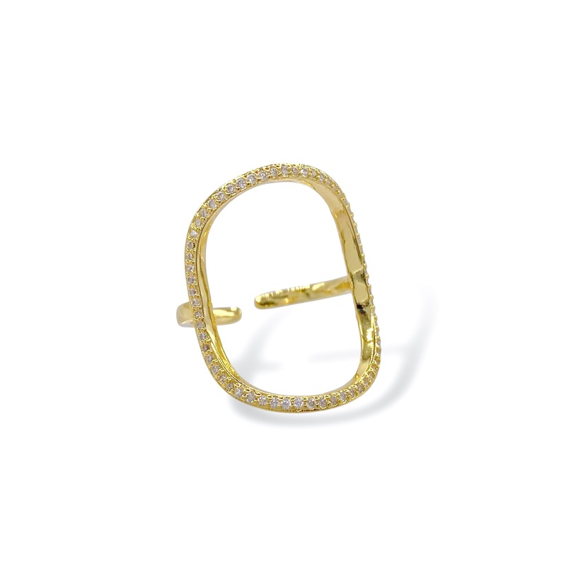 Treasure Jewels Halo Gold Glam Ring