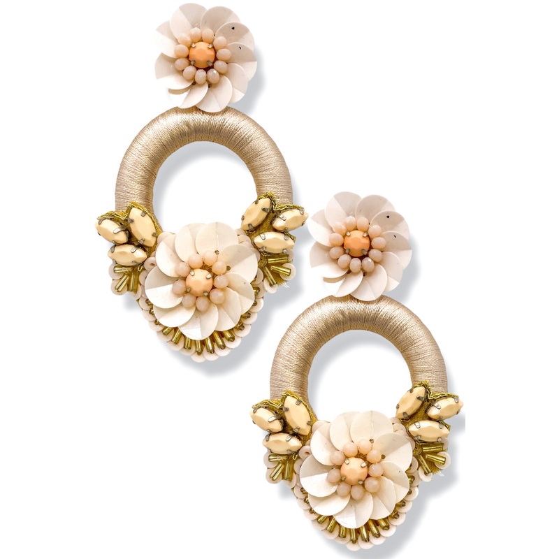 Whitley Flower Wrapped Earrings
