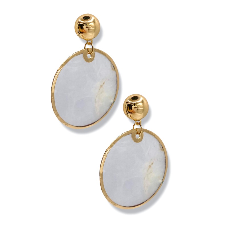 A Big Drop Clear Disk Earrings – FINAL SALE